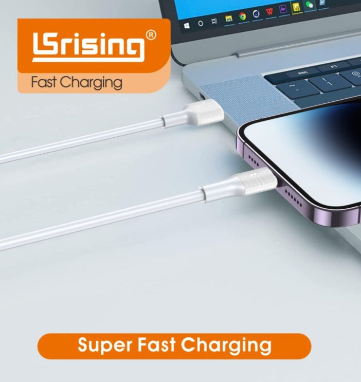 Cable USB a Lightning 3.1A | 1m | Carga Rápida | Modelo LS-DC034 | iPhone/iPad
