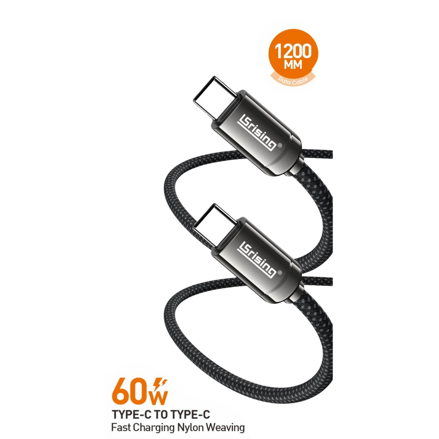 Cable USB-C a USB-C 60W 1.2m | Trenzado Reforzado | Carga Rápida PD