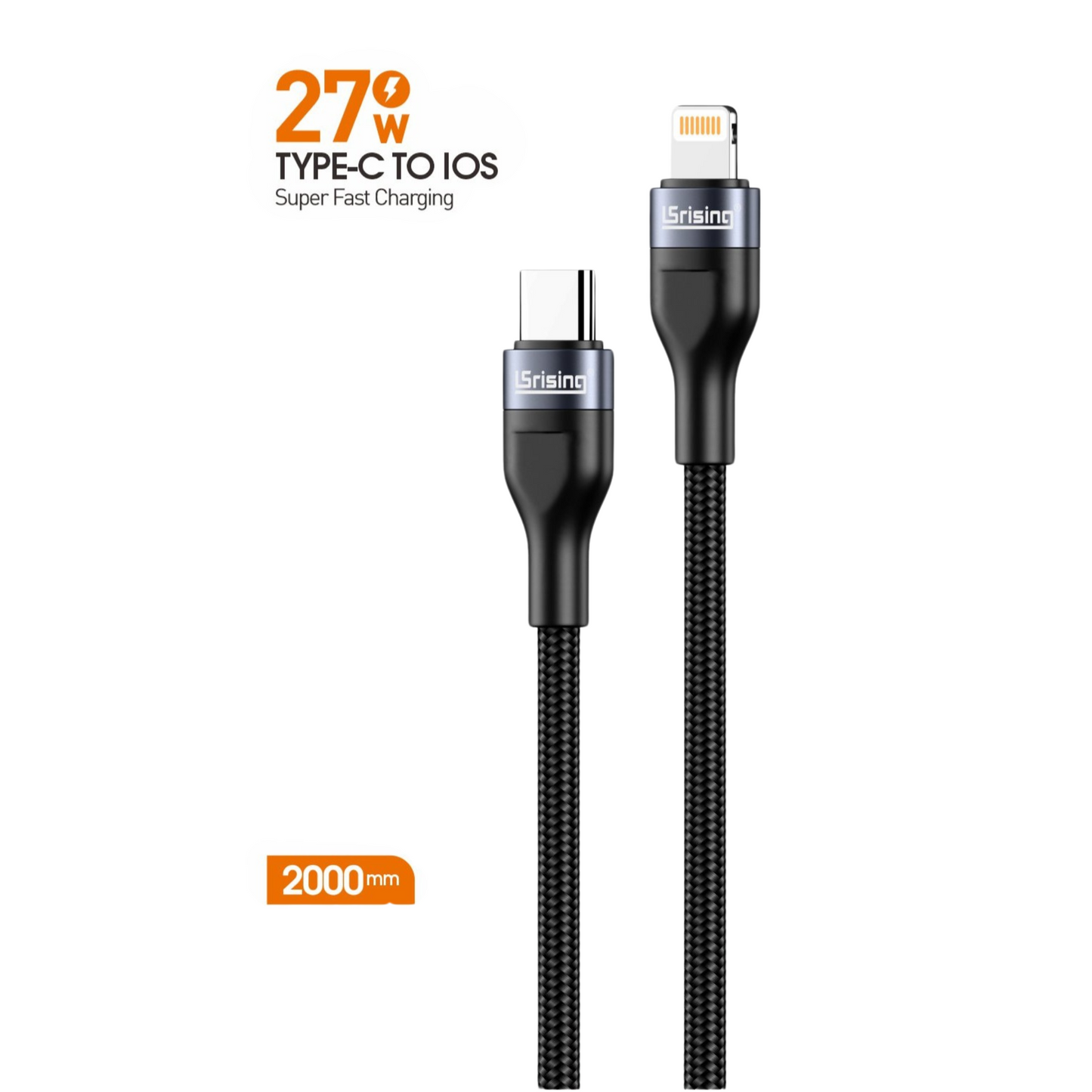 Cable USB-C a Lightning 27W | 2m Reforzado | Carga Rápida PD para iPhone