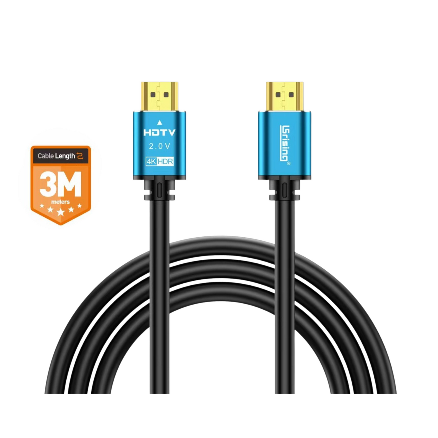 Cable HDMI 2.0, 3Metros, Cable HDMI 4K 3m – 60Hz, 18 Gbps, compatible con PS5, PC, TV 4K y proyectores.