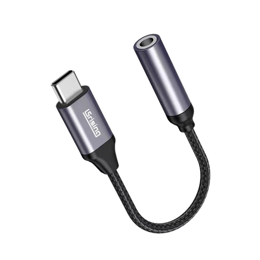 Adaptador USB-C a Jack 3.5mm – Compatible con iPhone 15/16, Samsung S24/S23, Huawei P50/Mate 30, Pixel 4/3 y más.