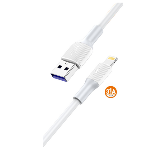 Cable USB a Lightning 3.1A | 1m | Carga Rápida | Modelo LS-DC034 | iPhone/iPad