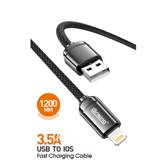 Cable USB a Lightning 3.5A | 1.2m Reforzado | Carga Rápida para iPhone