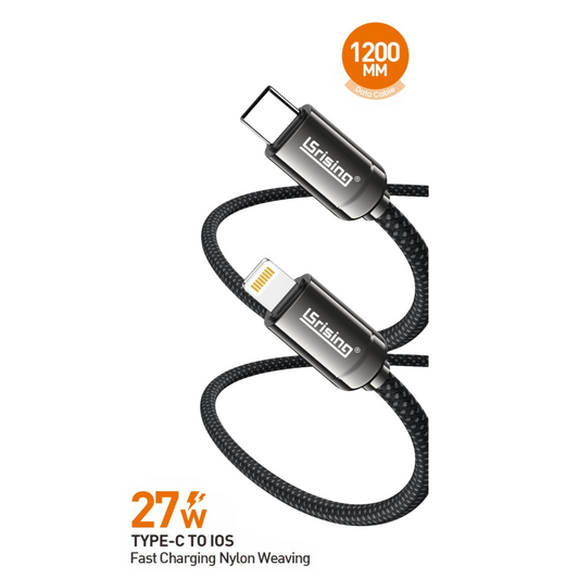 Cable USB-C a Lightning 27W | 1.2m Reforzado | Carga Rápida para iPhone