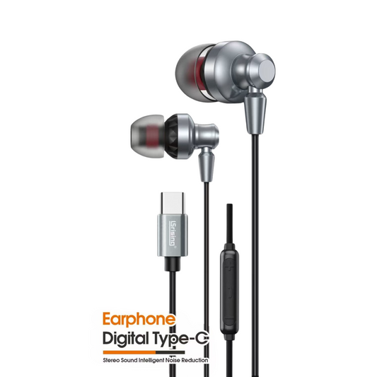 Auriculares USB-C in-ear con micrófono y control de volumen. Compatibles con iPhone 15/16, Galaxy S25/S24, Pixel 9, Huawei, Xiaomi, Sony y iPad.