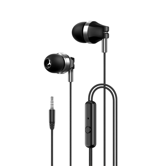 Auriculares con cable y micrófono incorporado, con conector de 3.5 mm. Cascos con sonido potente y graves profundos, compatibles con dispositivos Android como Samsung, Huawei.