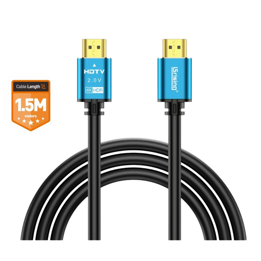 Cable HDMI 2.0, 1.5Metros, Cable HDMI 4K 1.5m – 60Hz, 18 Gbps, compatible con PS5, PC, TV 4K y proyectores.