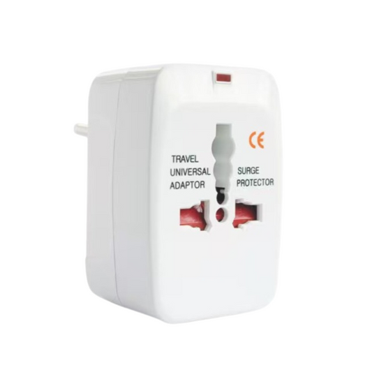 Adaptador Enchufe de Viaje Universal Todo en Uno, Enchufe Adaptador Internacional para AU, UK, US, EU [Compacto y Cómodo] - Cargador para Europa, Reino Unido, Americano, Australia y Otros Países